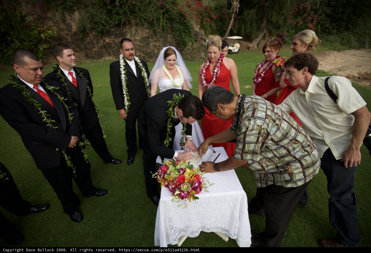 Signing the Wedding Certificate