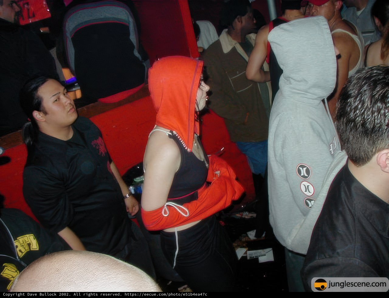 Red Hoodie in the Nightclub
