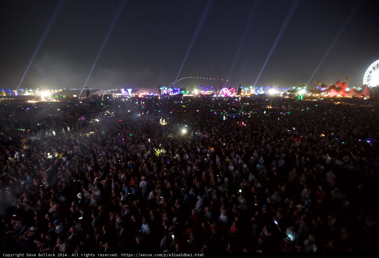 A Sea of Lights and People at Coachella