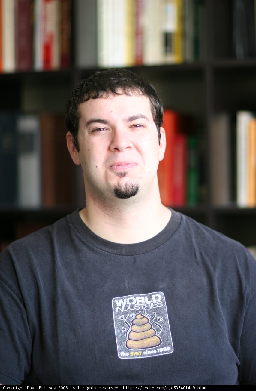 Dave B in his Library Paradise