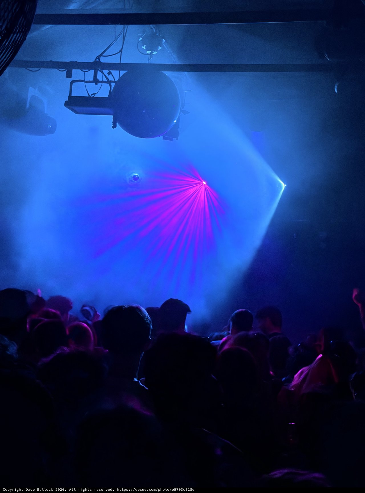 Laser Light Show at London Electronic Music Venue