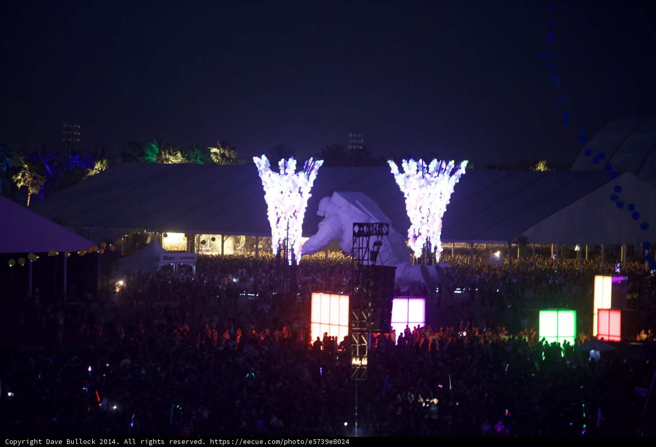 A Sea of Colorful Lights at Coachella Concert