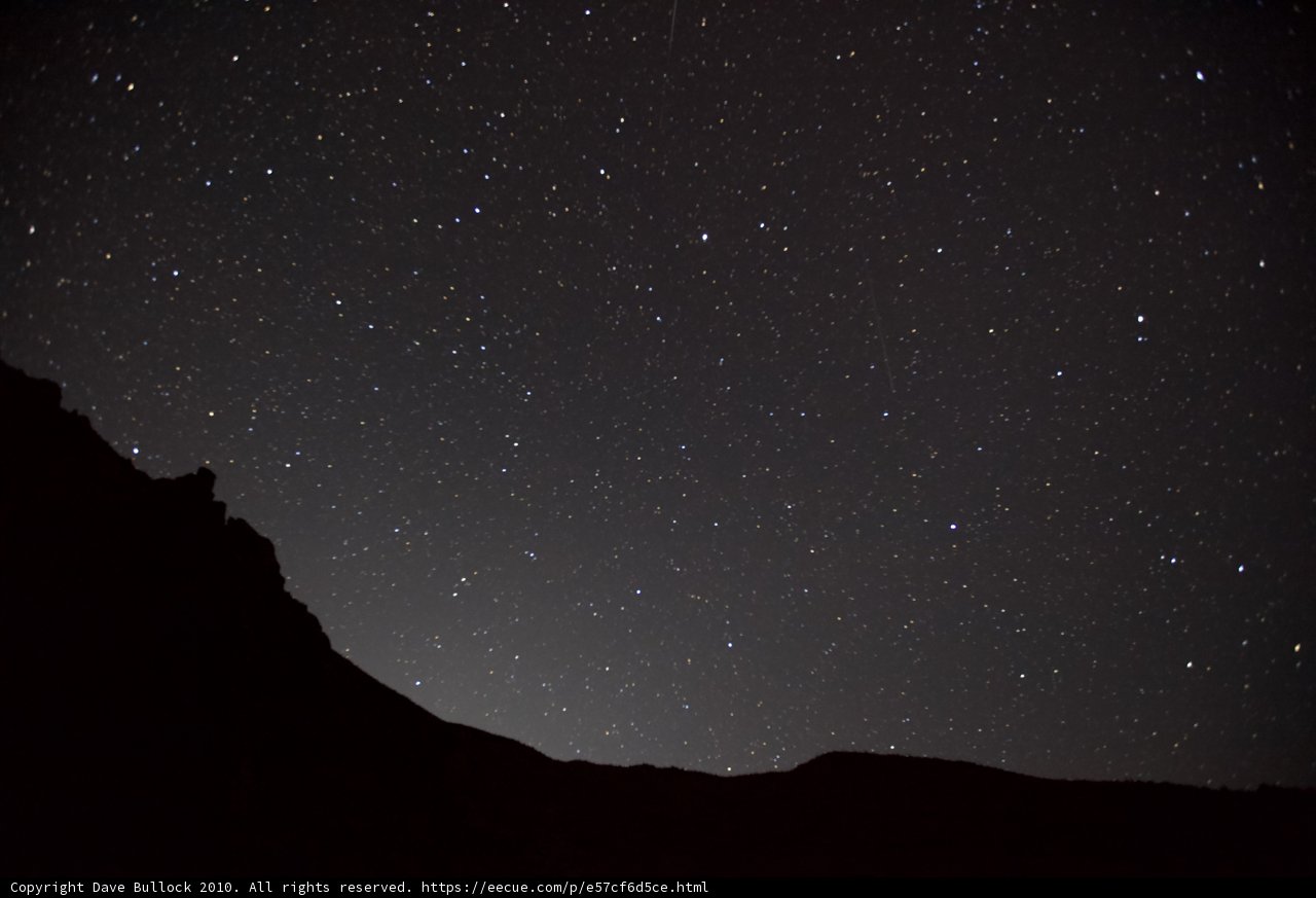 Night Sky Illuminated by Stars and Moon