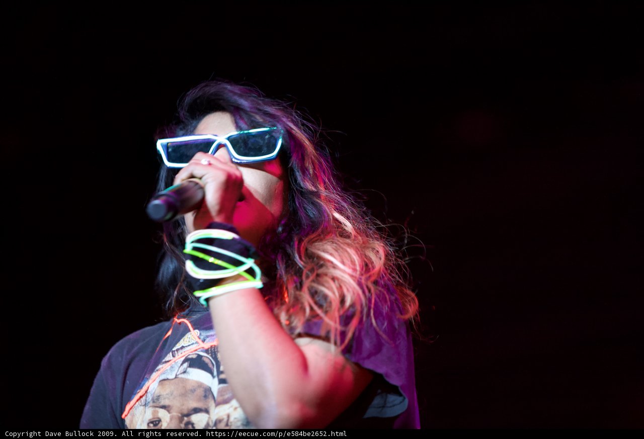 Neon Sunglasses and a Microphone