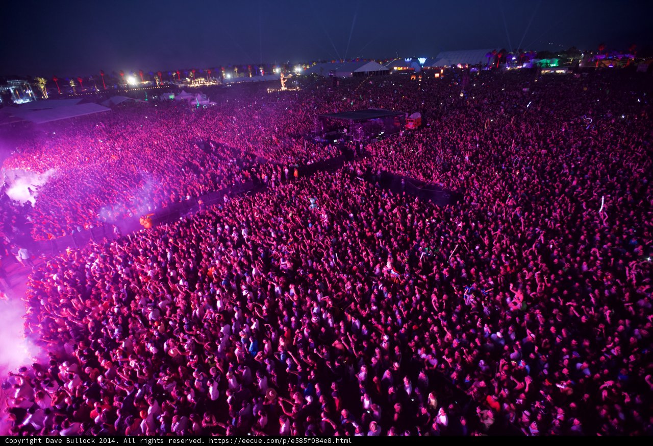 A Sea of Purple: The Coachella Crowd