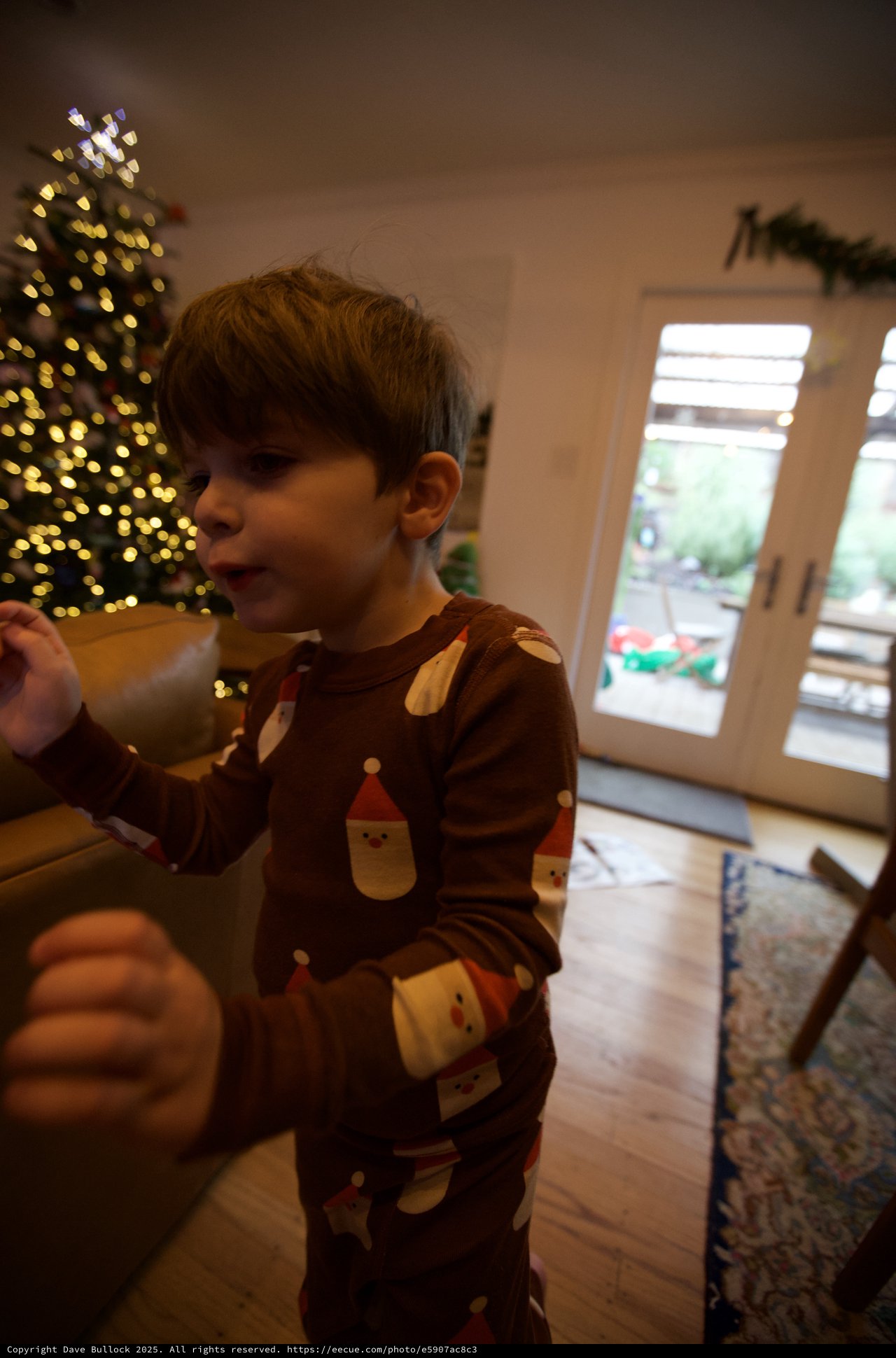 Christmas Morning in Festive Pajamas