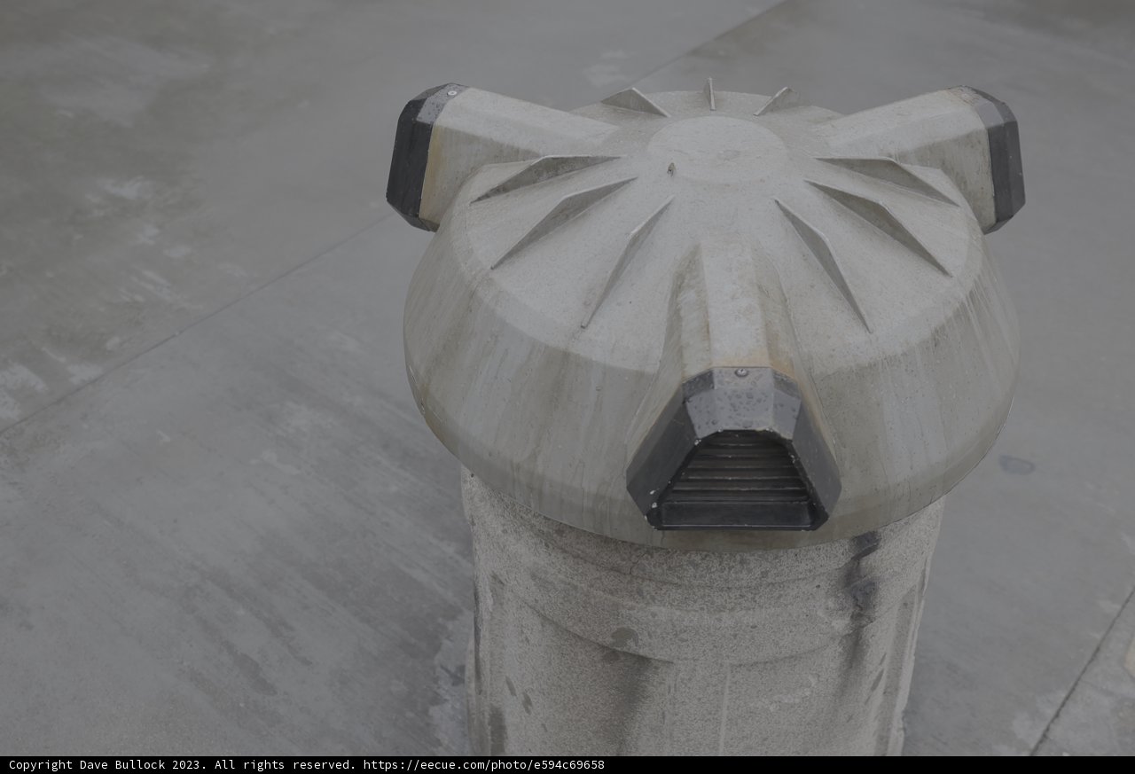 The Industrial Elegance of a Concrete Pillar