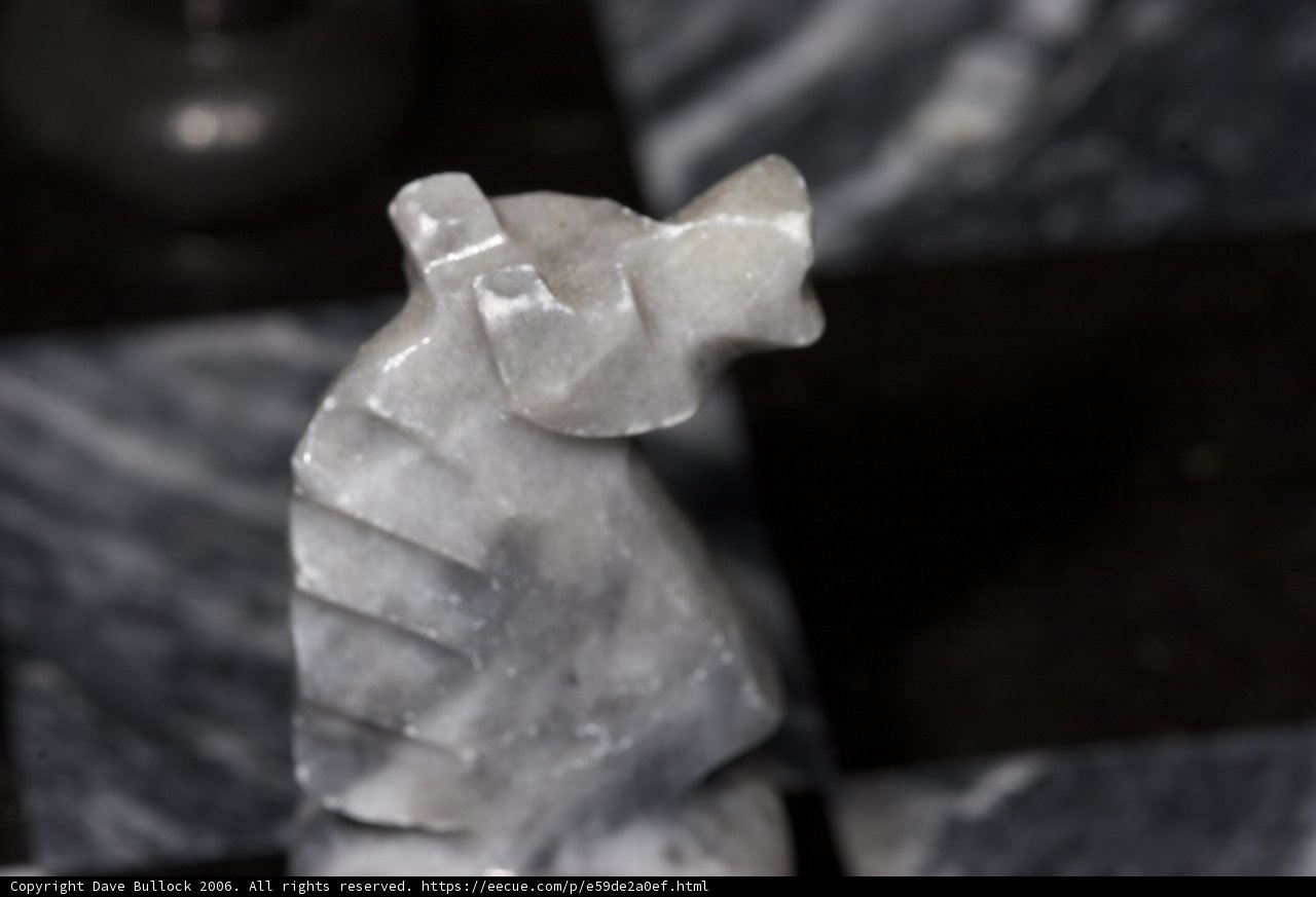 Majestic Marble Horse on Chess Board