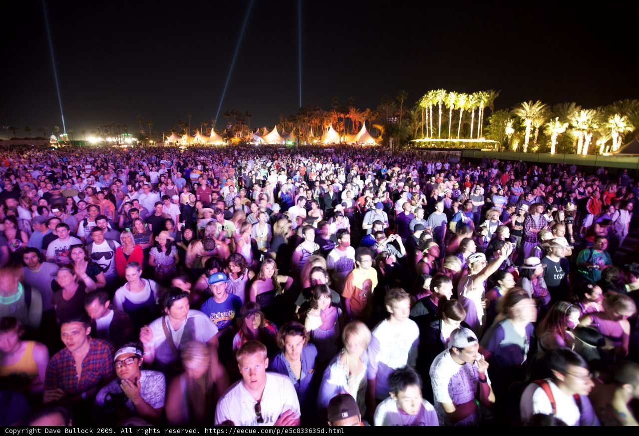 Massive Crowd at Coachella Music Festival