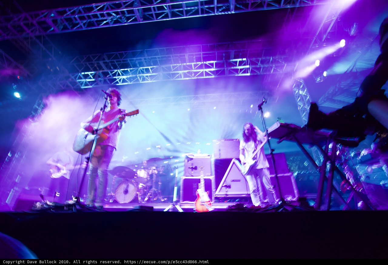 Rocking Out Under Purple Lights
