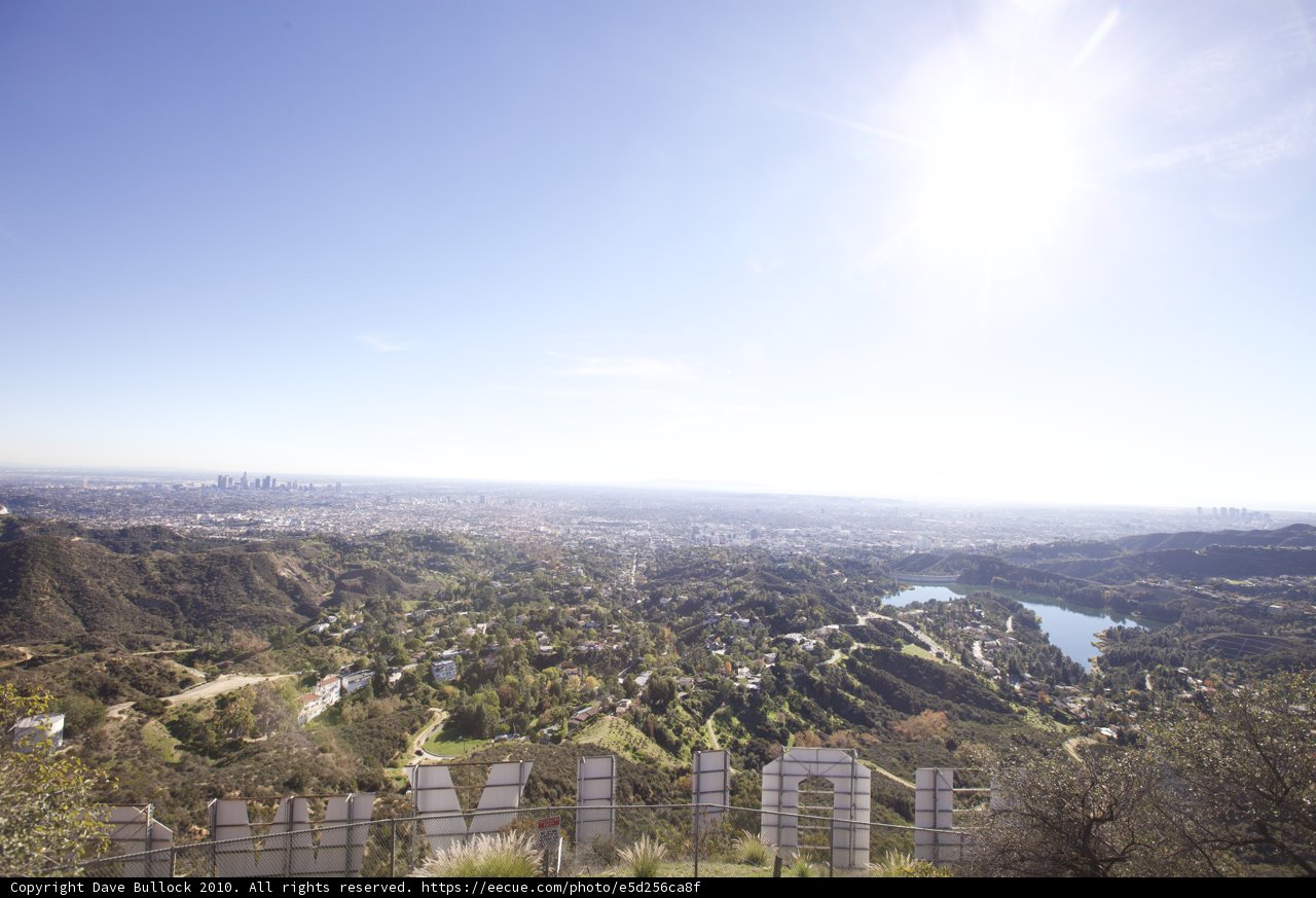 Hollywood Sign from Above