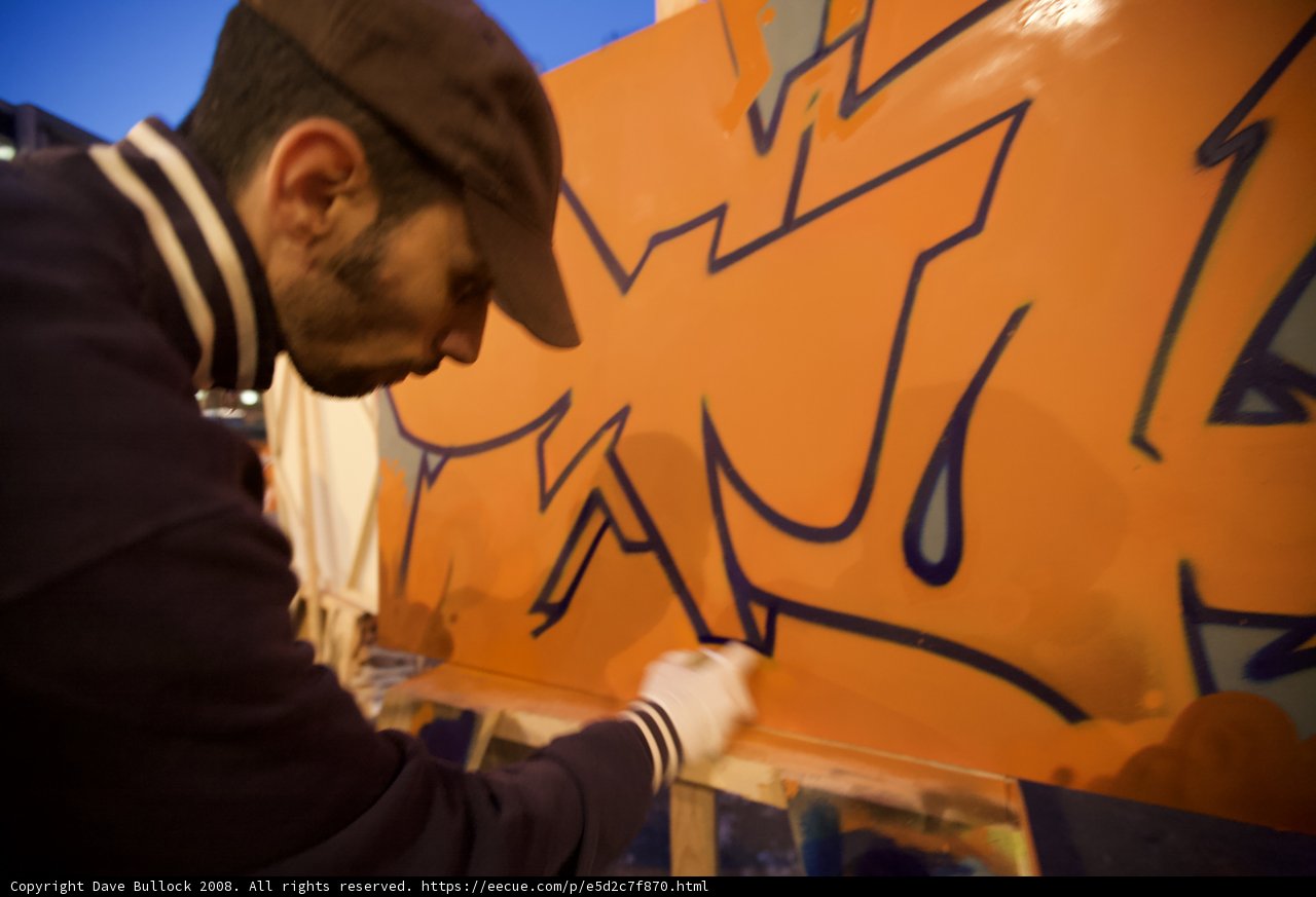 Graffiti Artist at Work