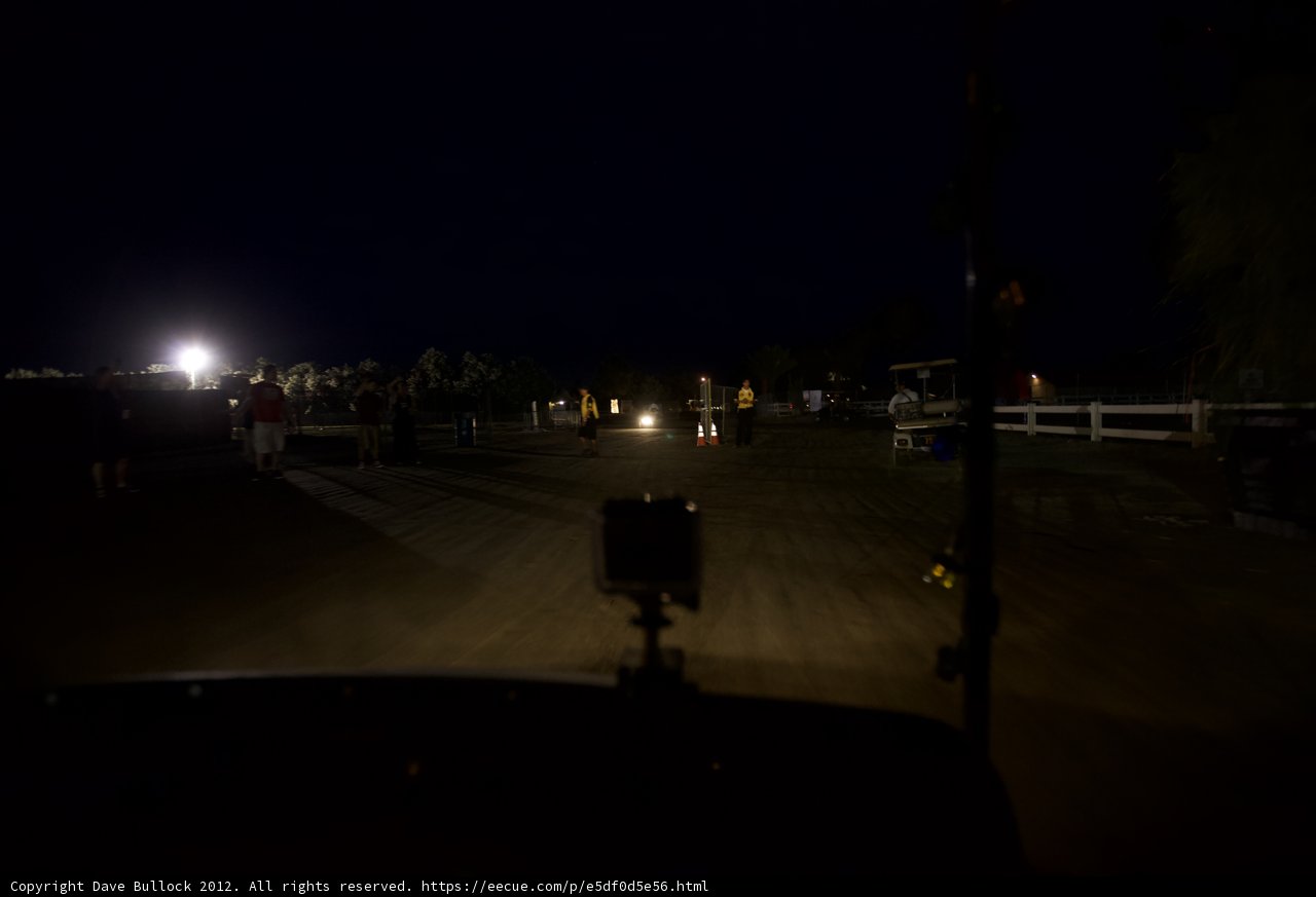 Night Sky View from Inside a Car