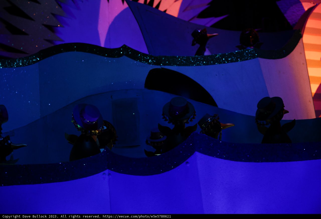 An Enchanting Night under Purple Lights at Disneyland