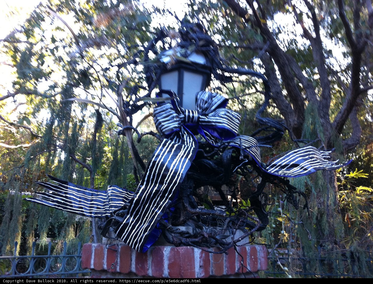 Blue Ribbon Bird Statue