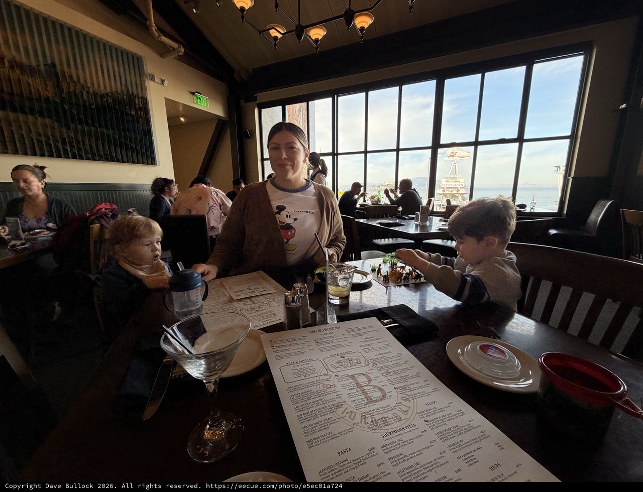Family Dining Together at Waterfront Restaurant