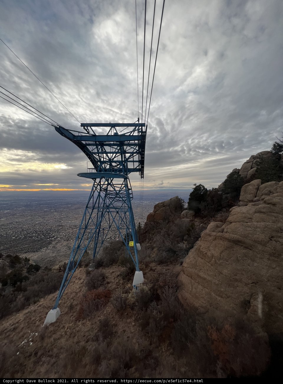Power lines atop a majestic mountain