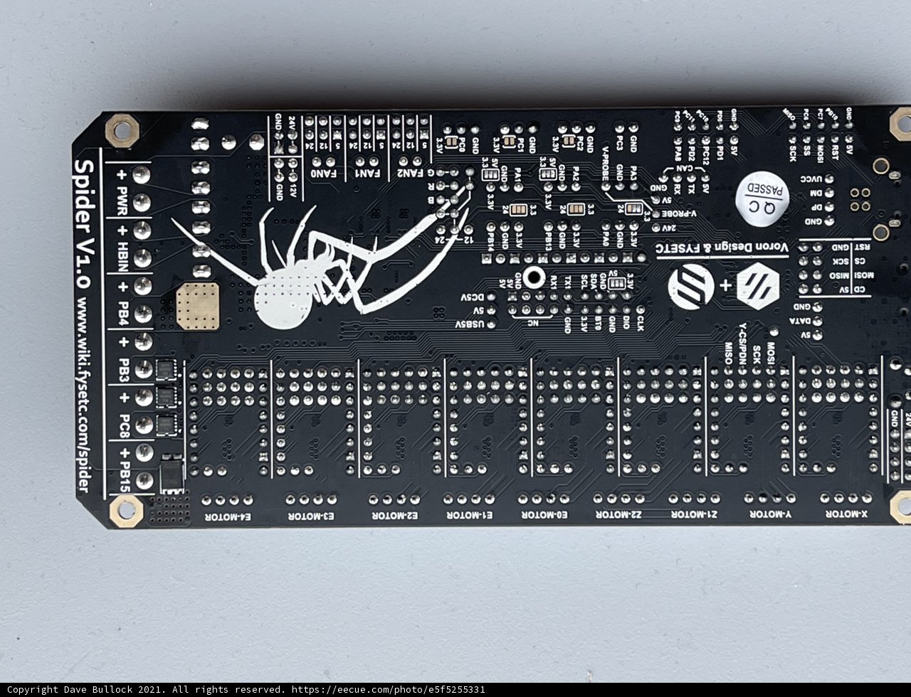 Spider on a Printed Circuit Board