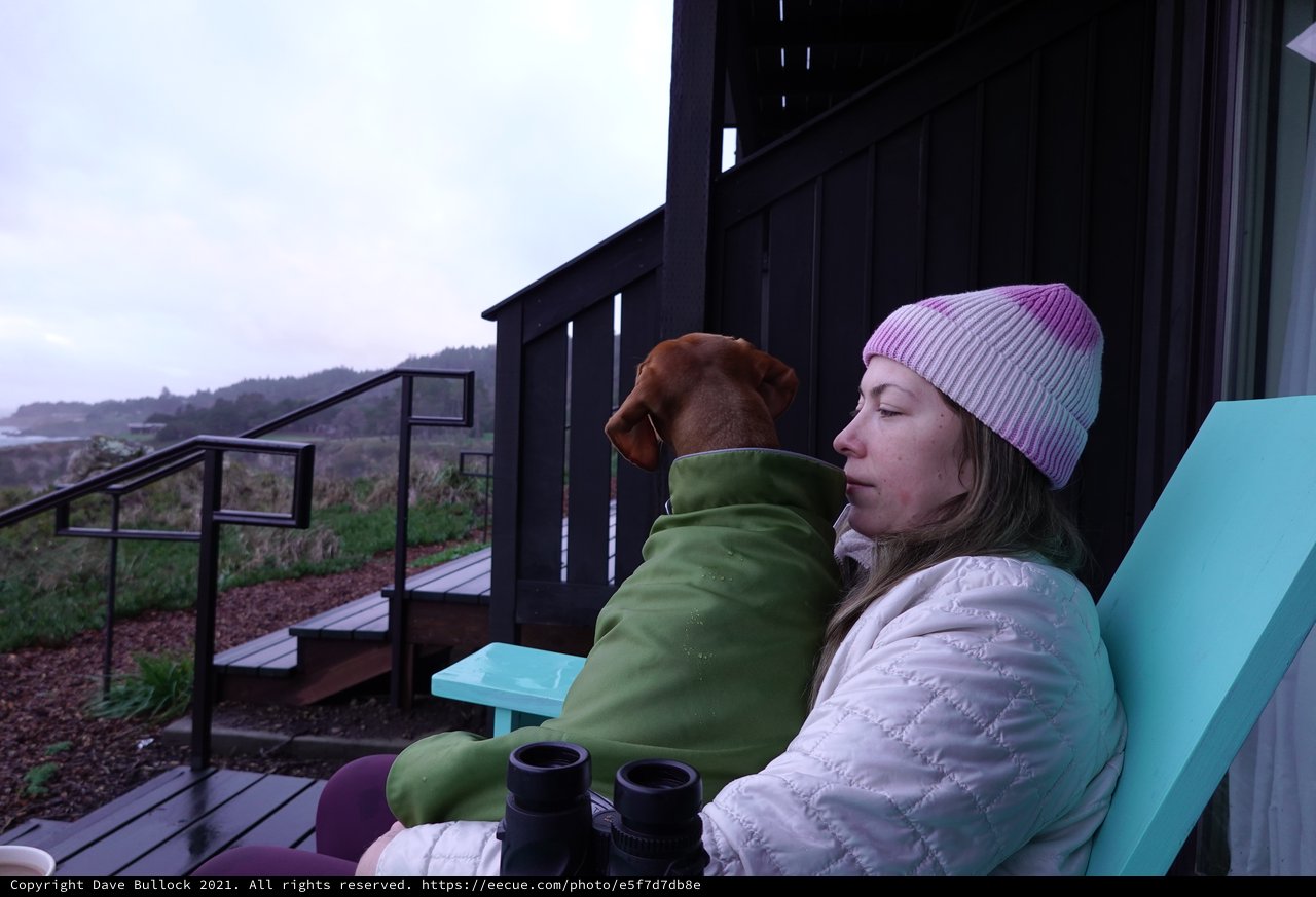 Cozy Evening Relaxation on Coastal Deck