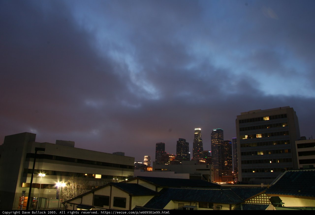Dusk Over Los Angeles Skyline