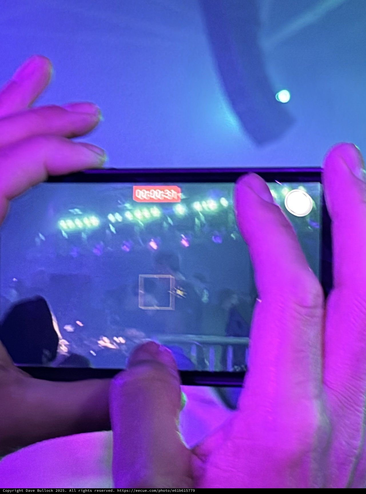 Gaming Under Purple Light - First Person Shooter Gameplay