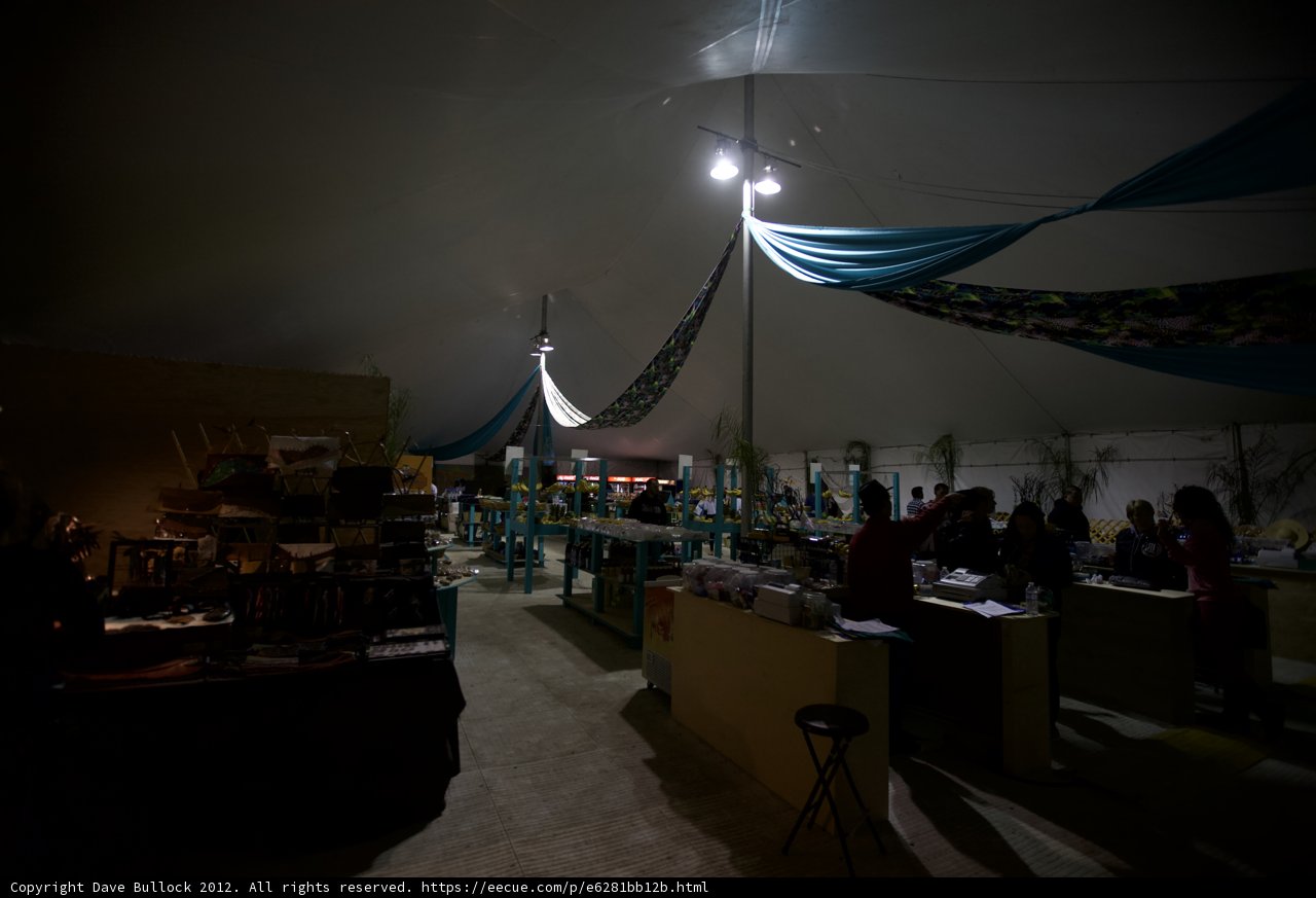 Food court tent at Coachella