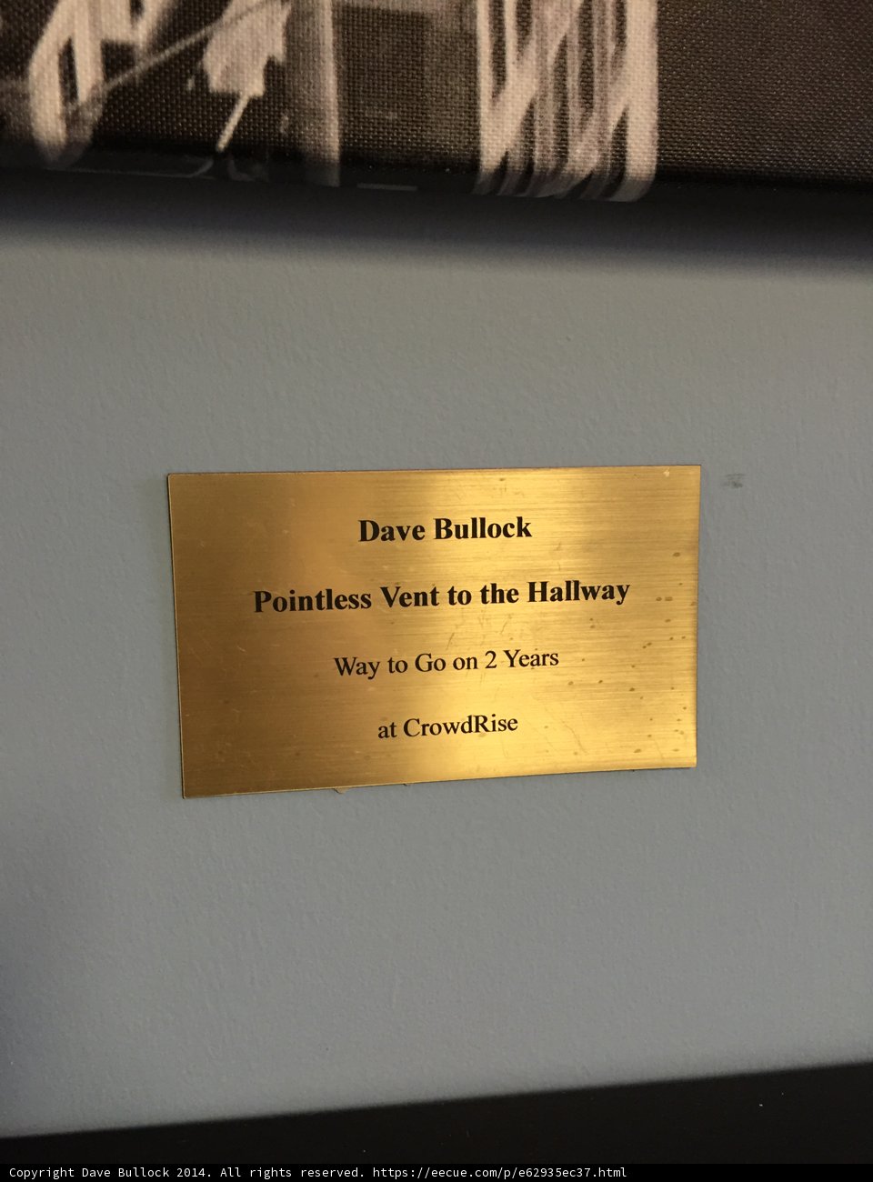 Dave Holtick's Golden Business Card