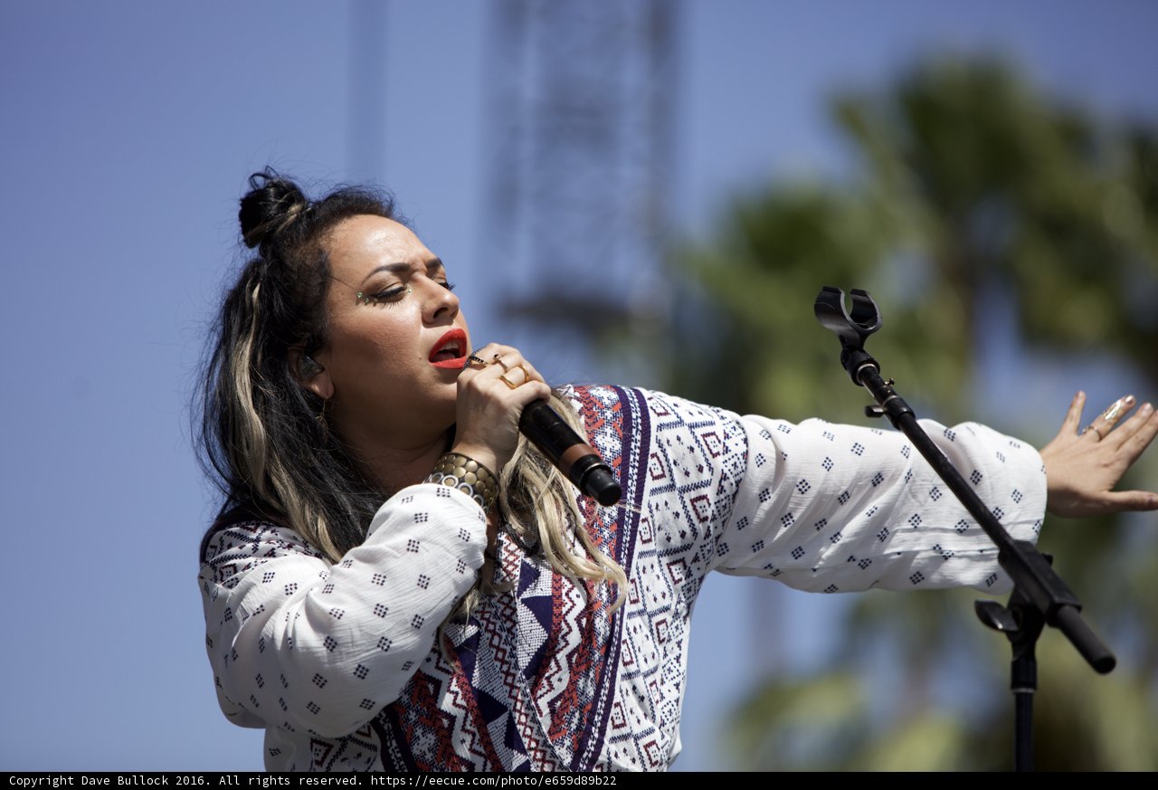 Singer Belts Out a Hit Song Under the Blue Skies of Coachella