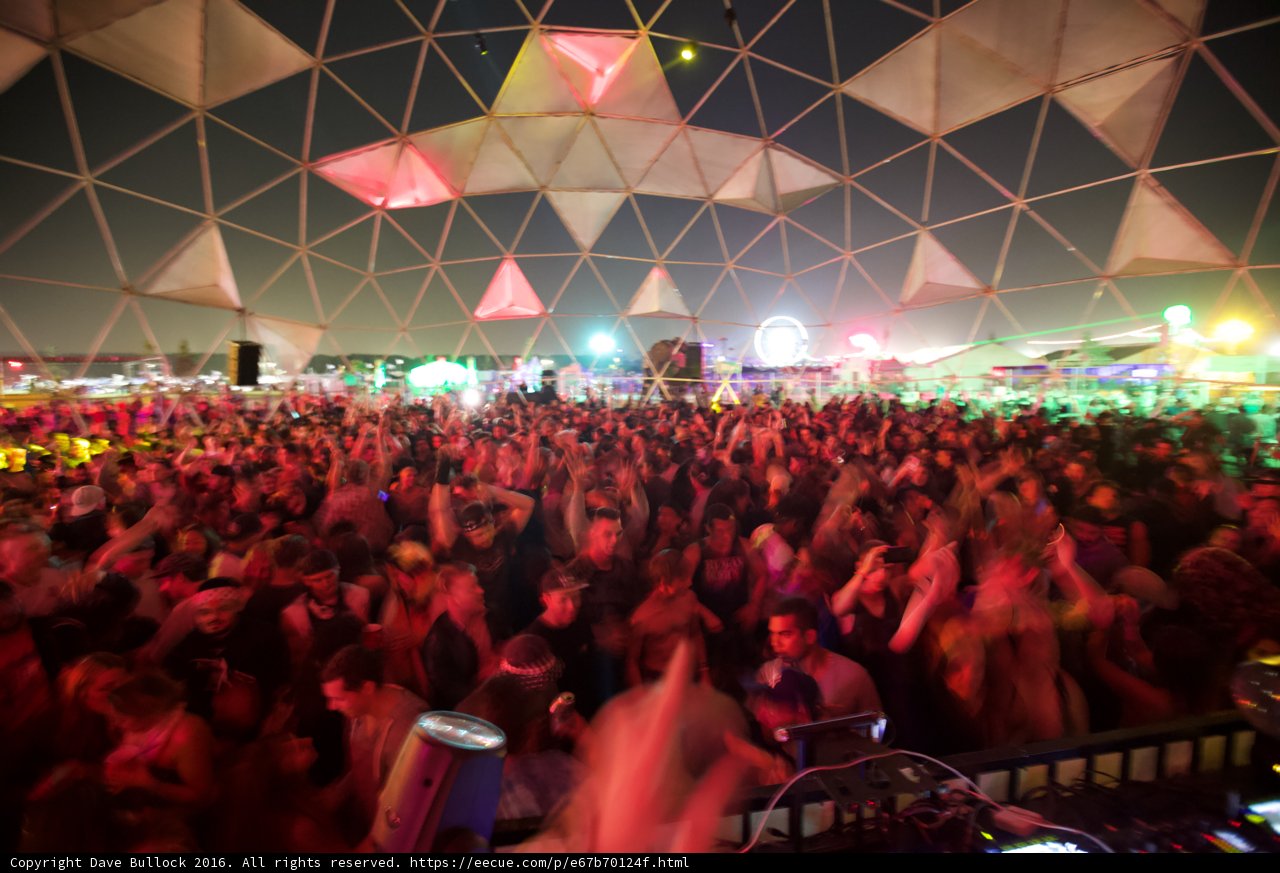 Electric Nightlife: A Crowd at Coachella