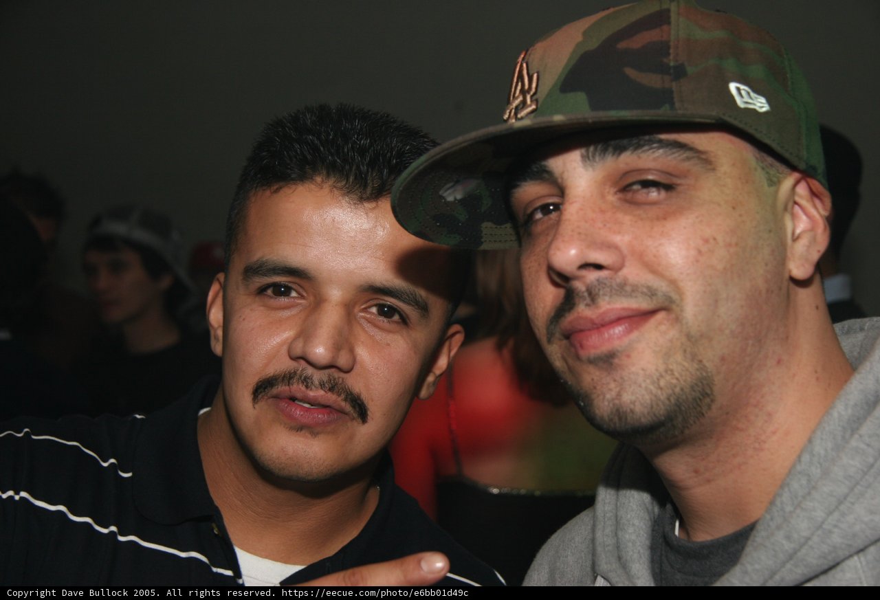 Two Men in Hats at NYE 2005 Party