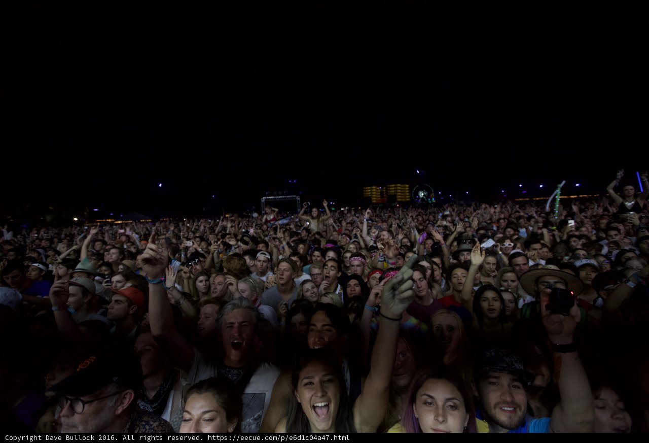 Crowd goes wild under Coachella's night sky