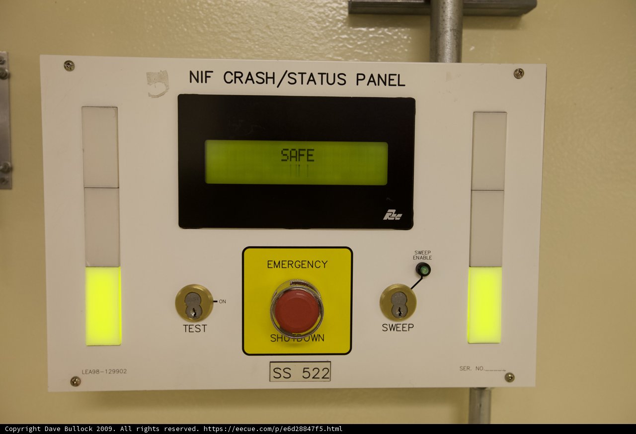 Yellow light on electronic panel