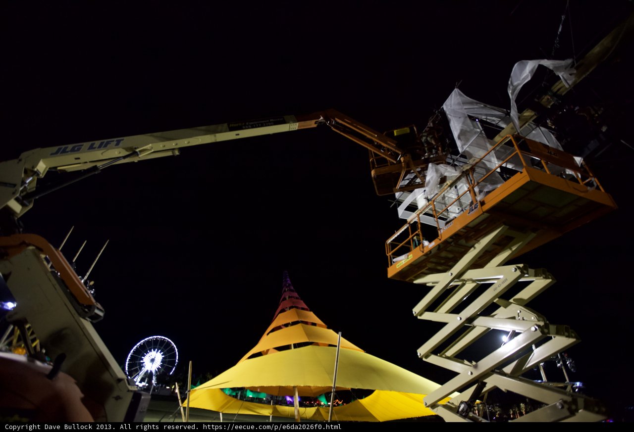 Erecting the Yellow Tent