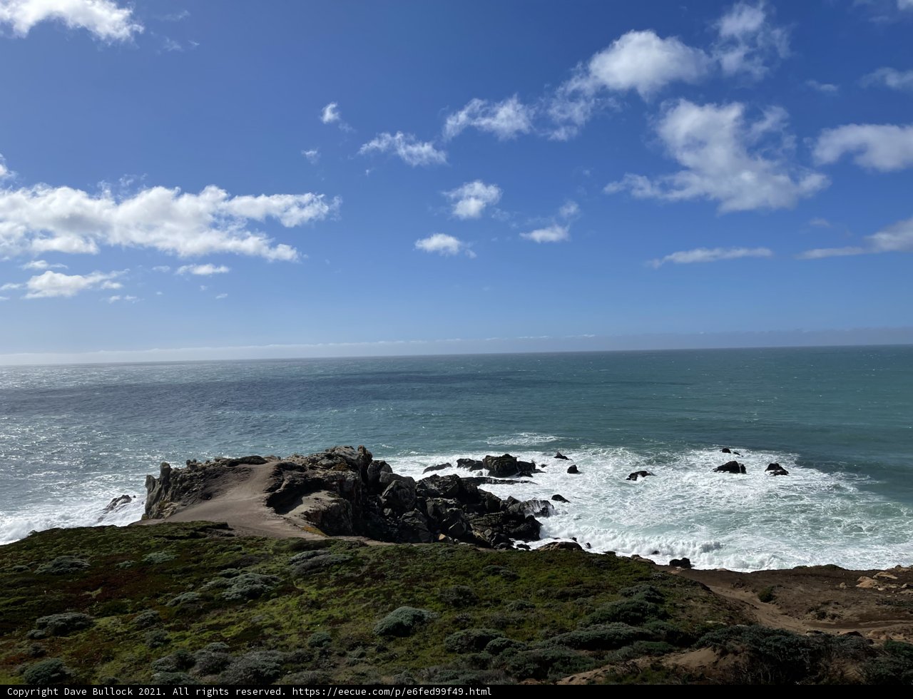 Breath-taking View of the Pacific Ocean from a Verdant Clifftop