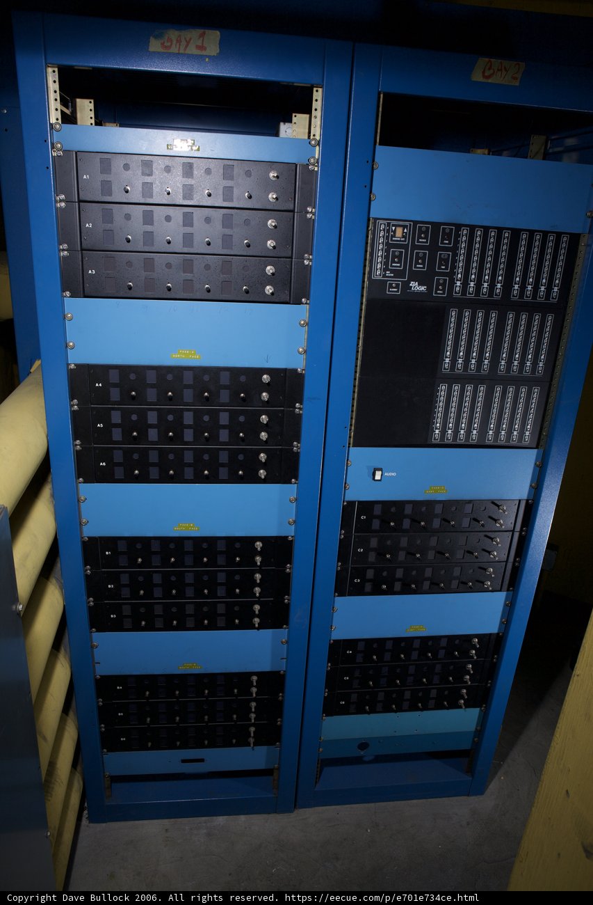 Assorted Equipment on Blue Rack