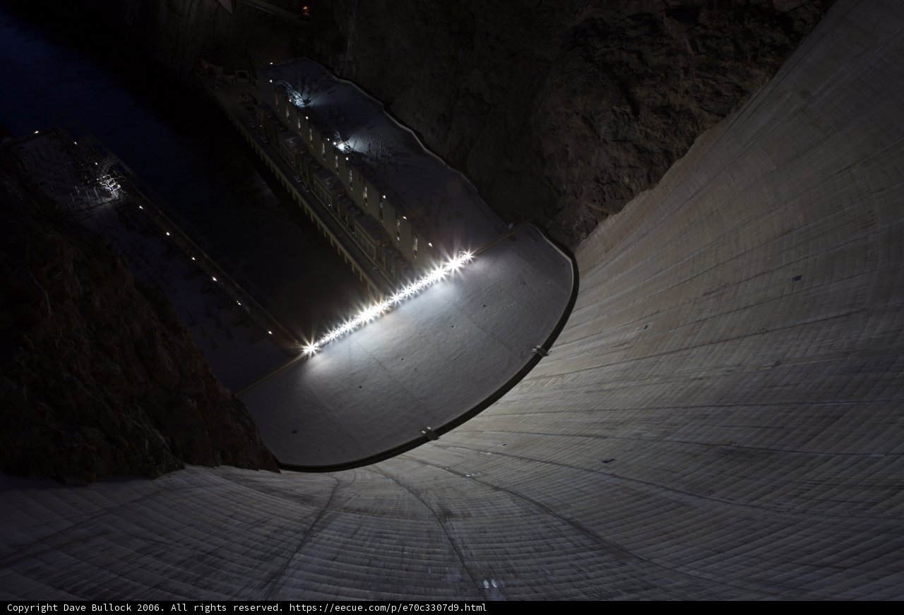 Nightfall Inside the Hoover Dam