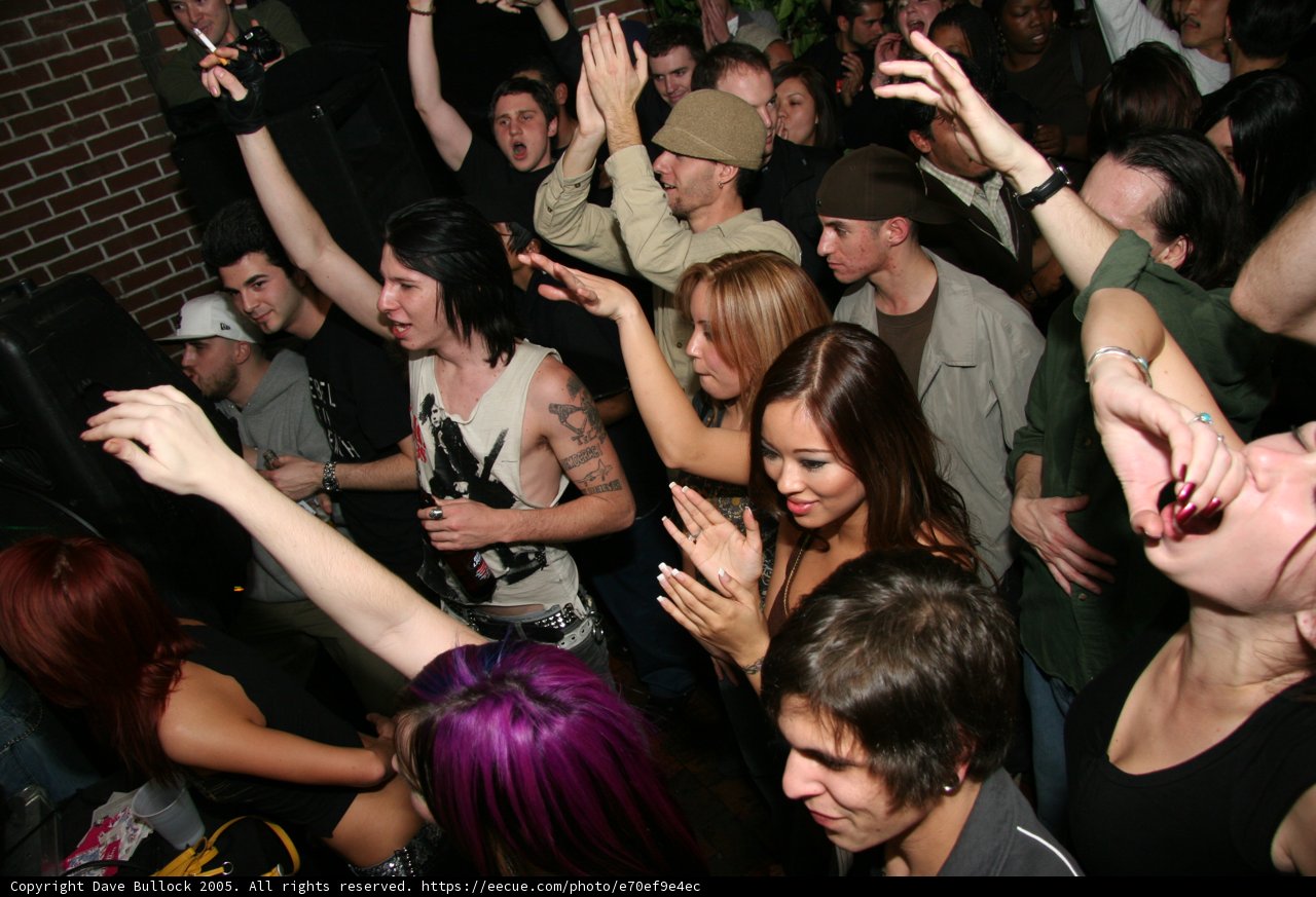 Party People with Hands Up