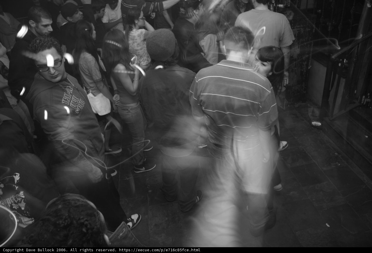 Nightclub Party with Blurred Crowds