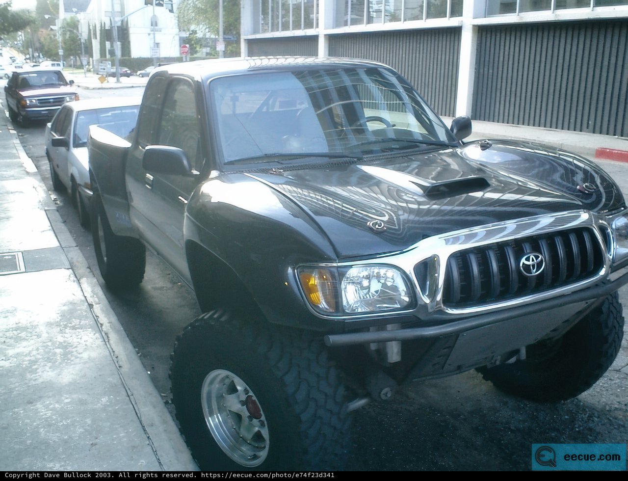 2002 Black Toyota Tacoma Parked on the Road