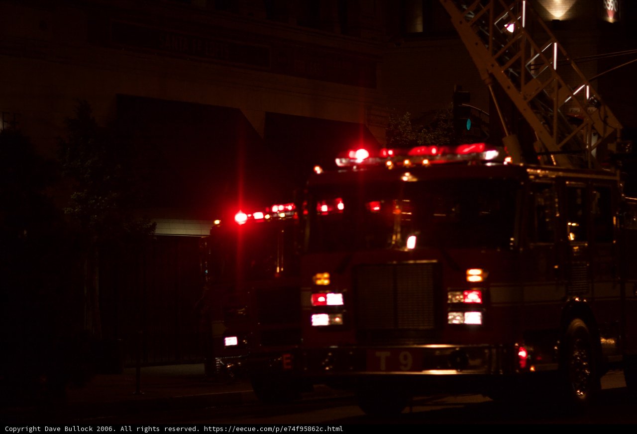 Fire Truck at Night
