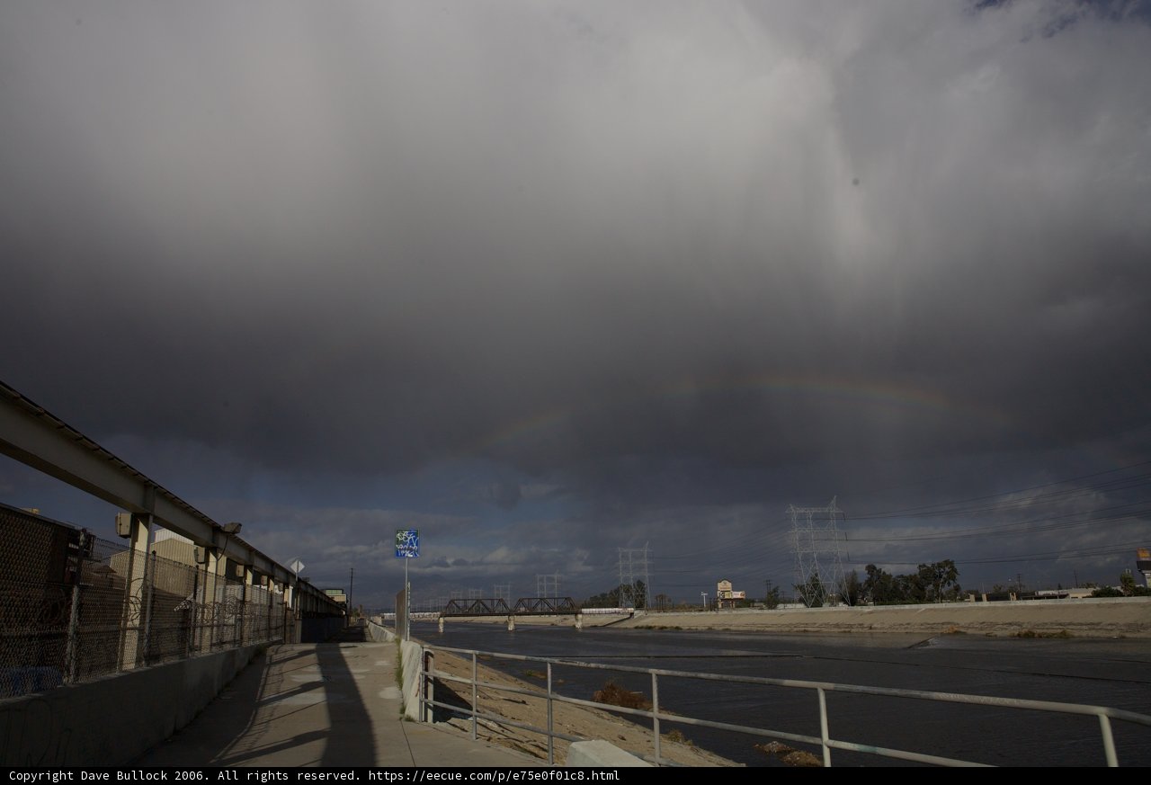 Rainbow over San Diego River Freeway