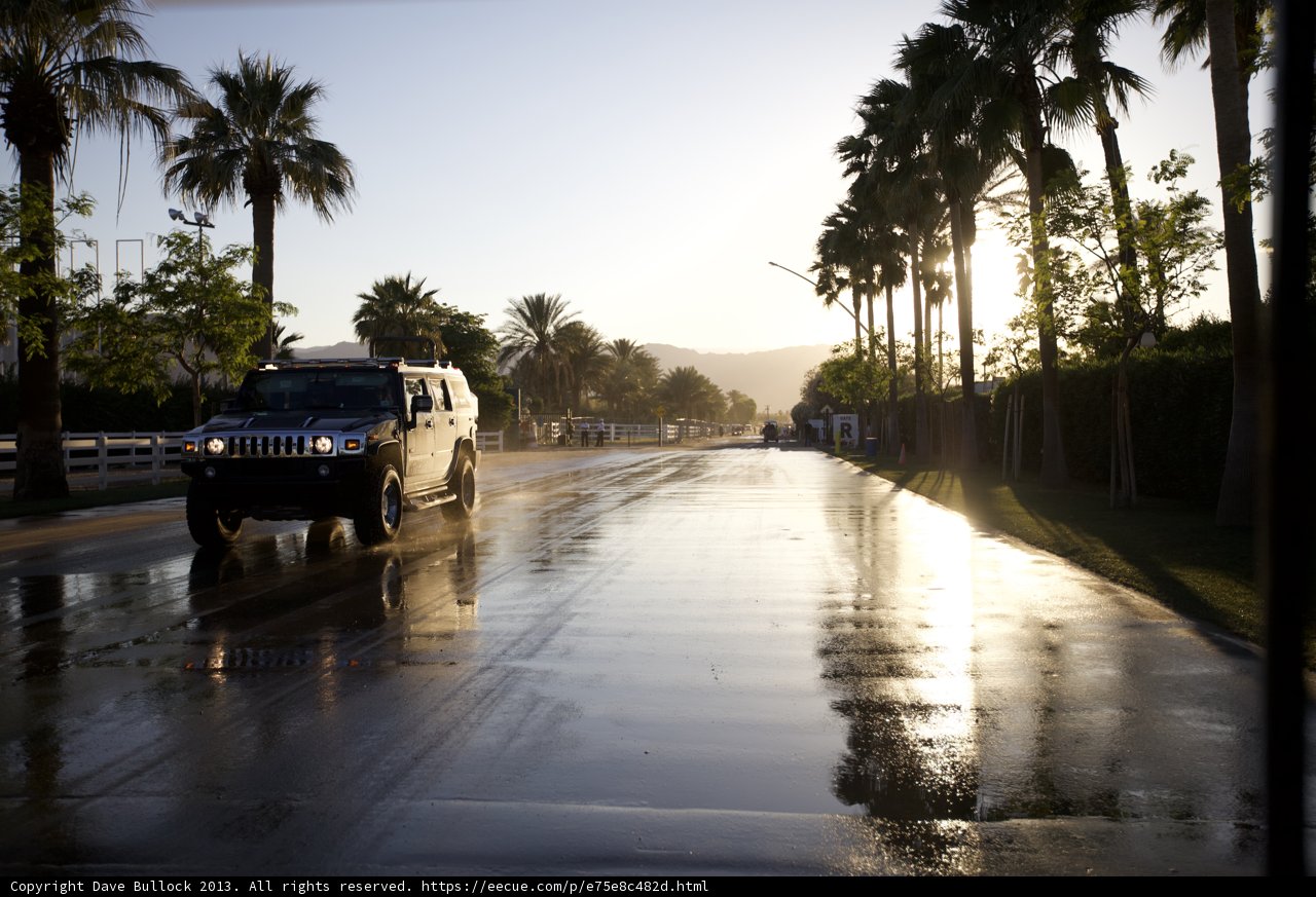 Rainy Drive in Coachella
