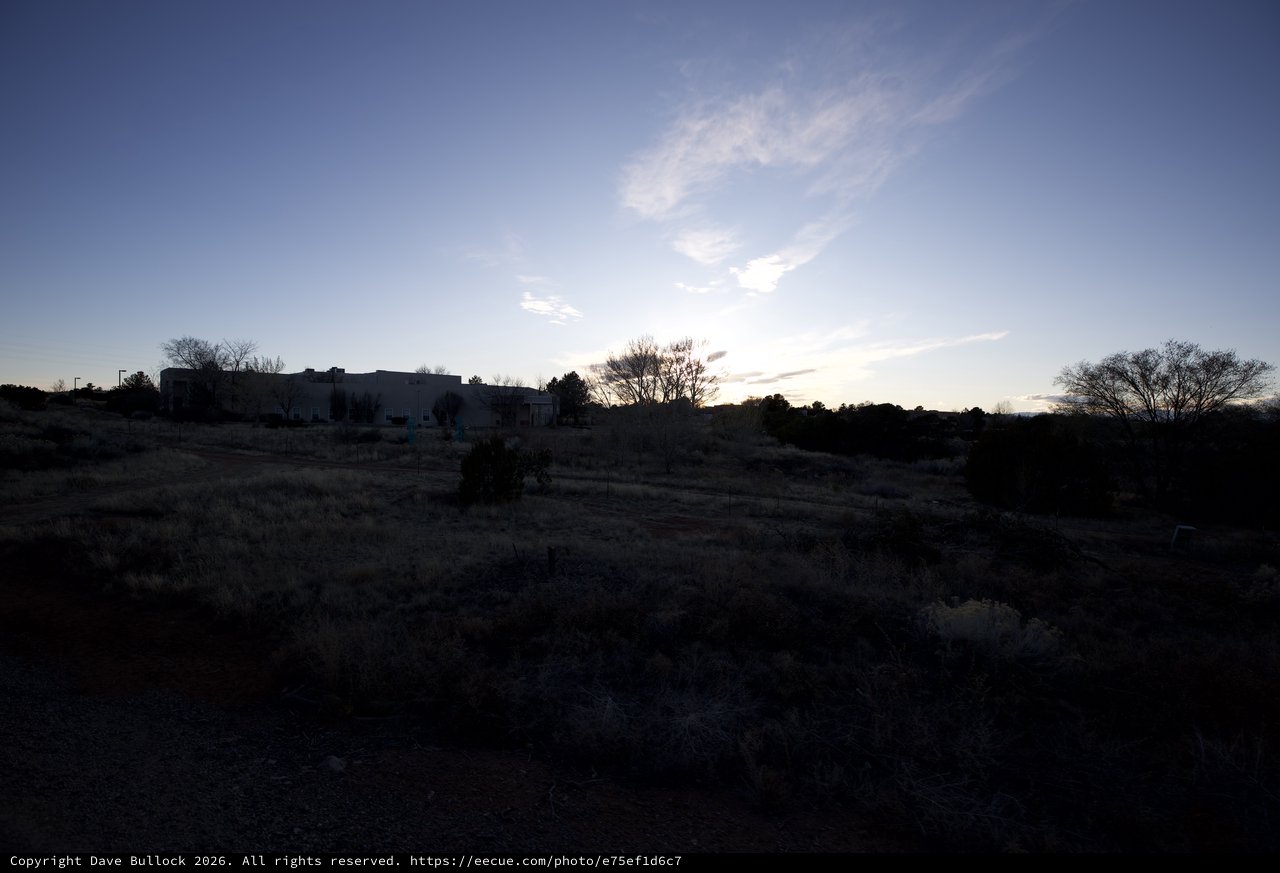 Twilight Over Desert Landscape in New Mexico