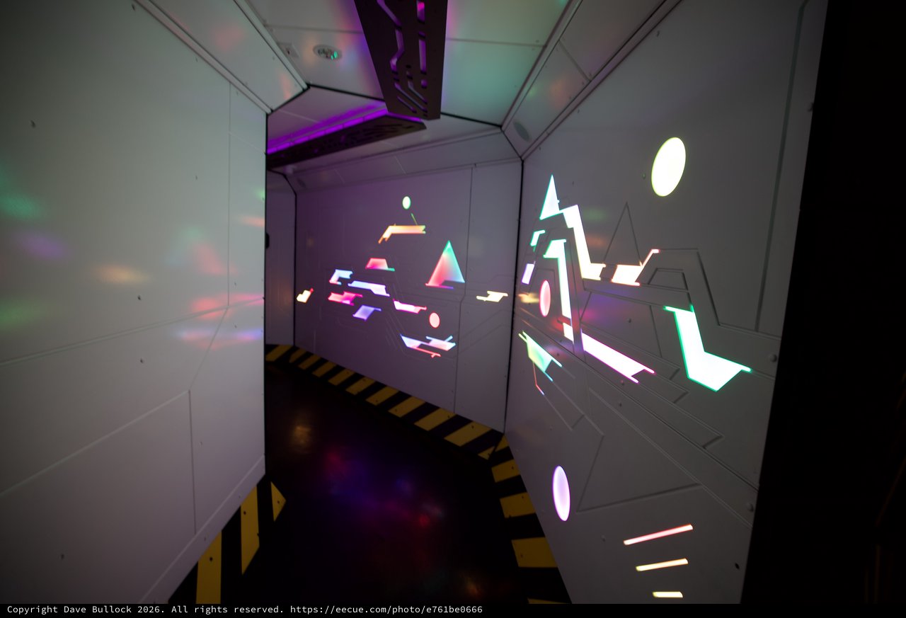 Immersive Digital Art Installation with Geometric Light Projections