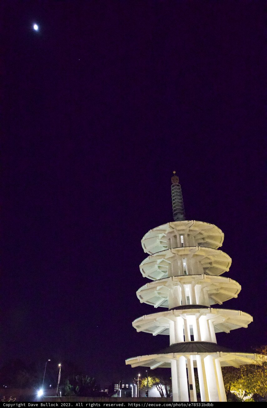 Lunar Serenity: Pagoda by Night