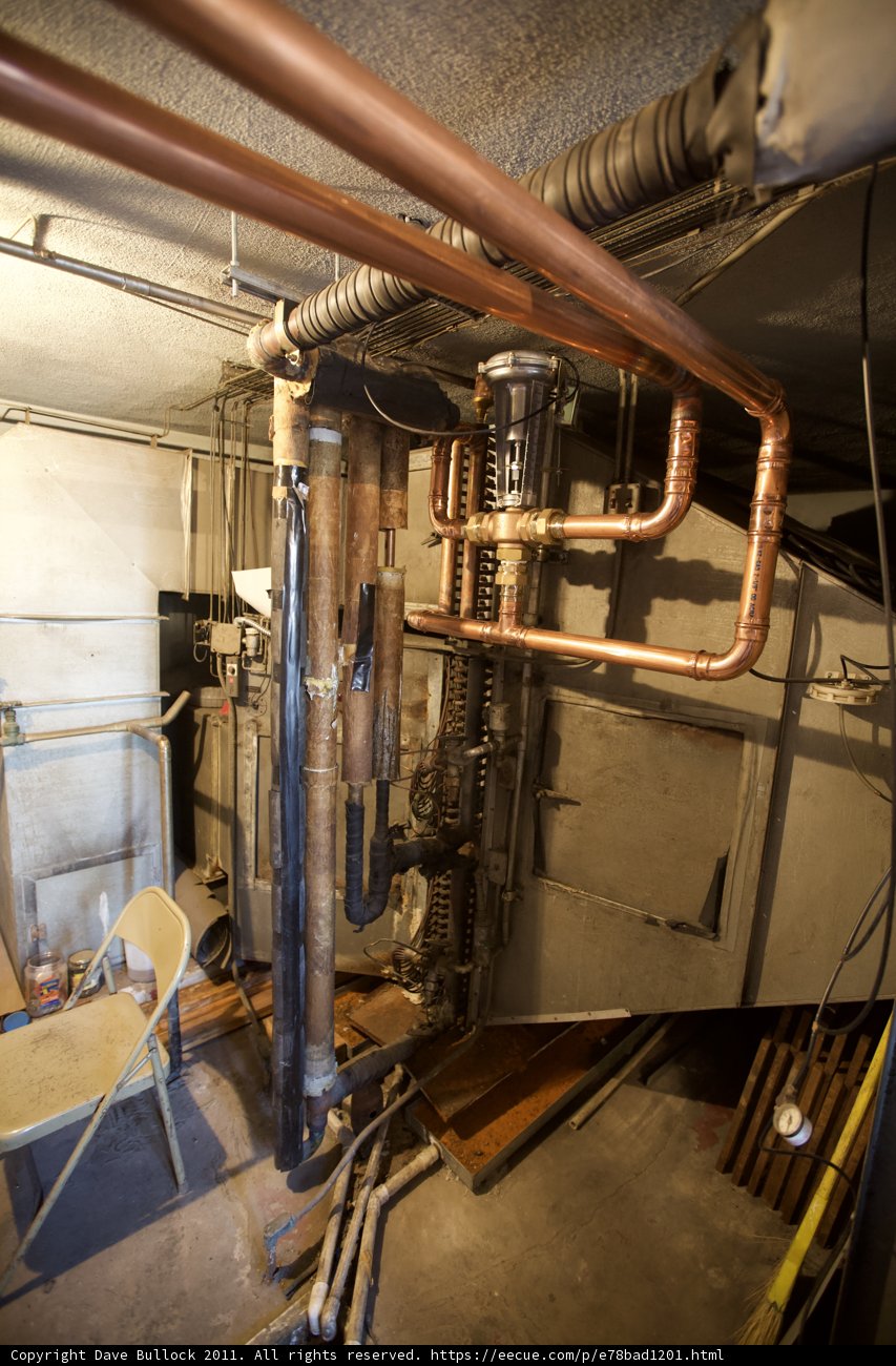 Pipes and Furniture in an Underground Room