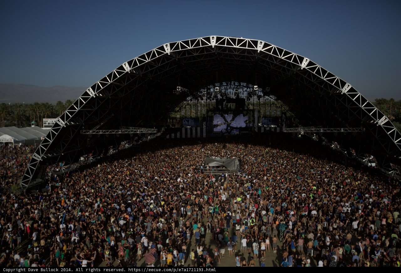 Concert Crowd at Coachella Music Fest