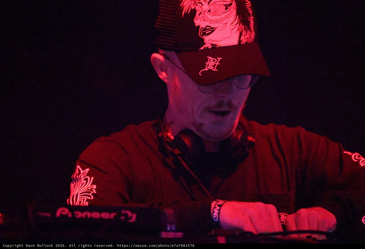 DJ Focused Under Red Lights at Wobbleland 2026