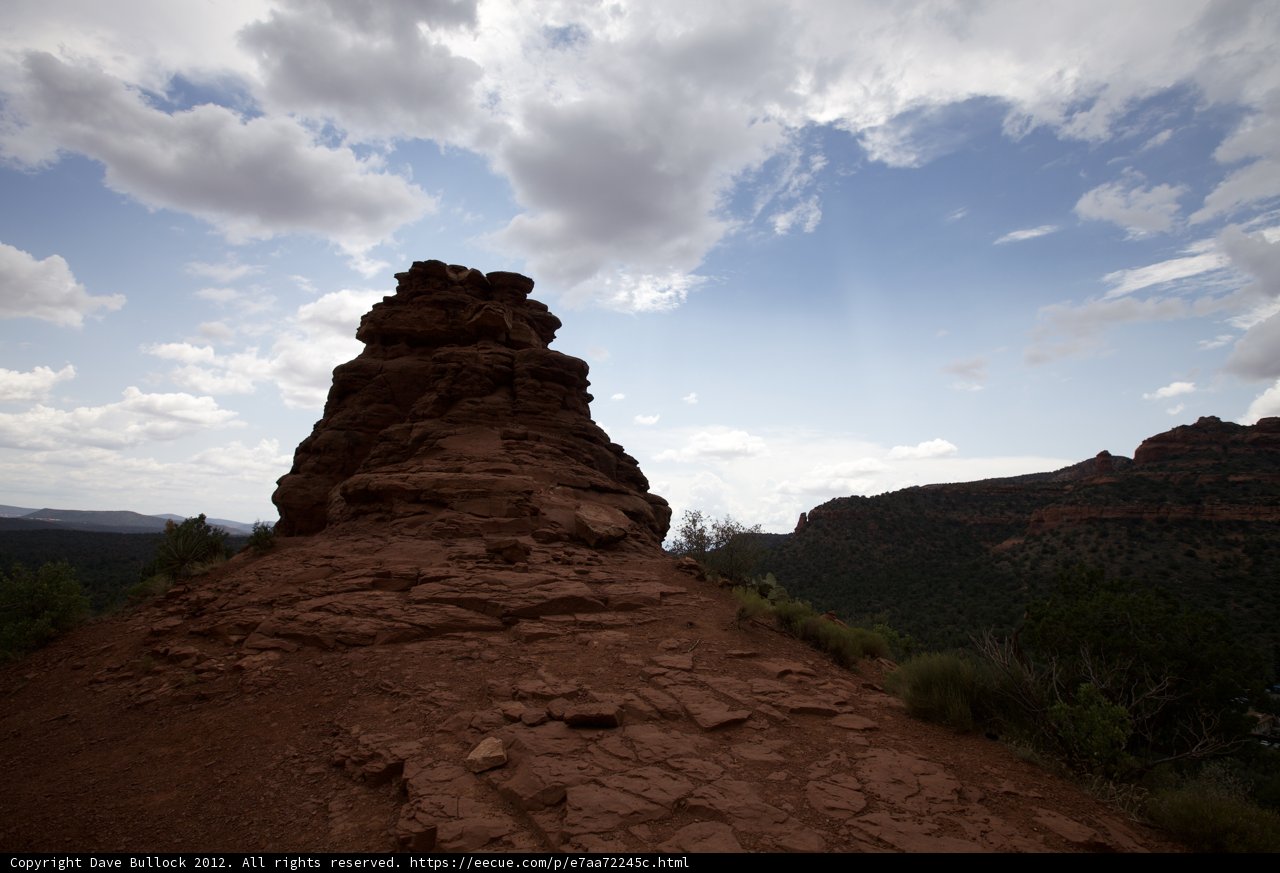 Majestic Rock Formation Against a Dramatic Sky