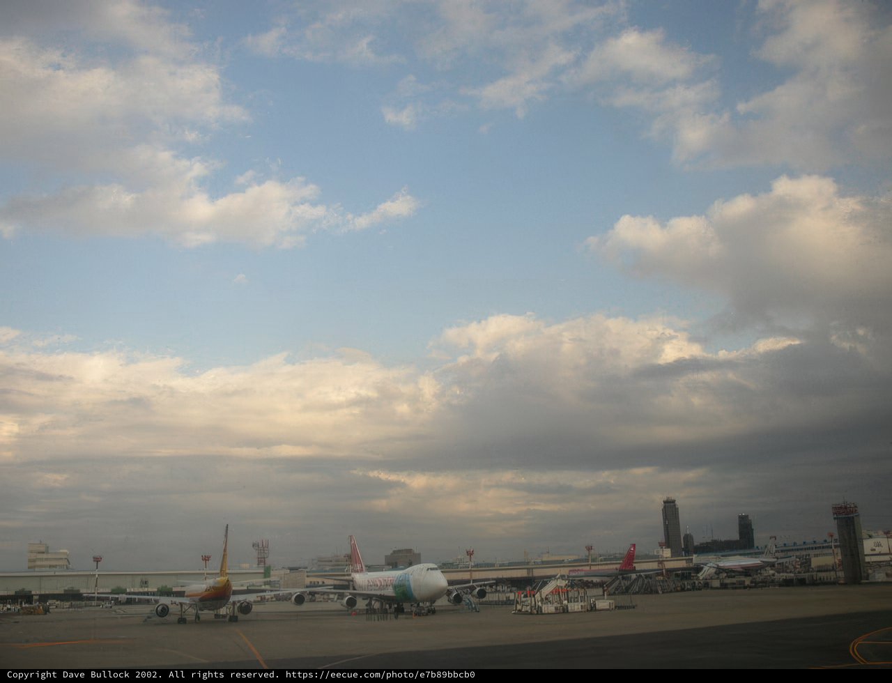 Cloudy Skies Above Osaka Airport
